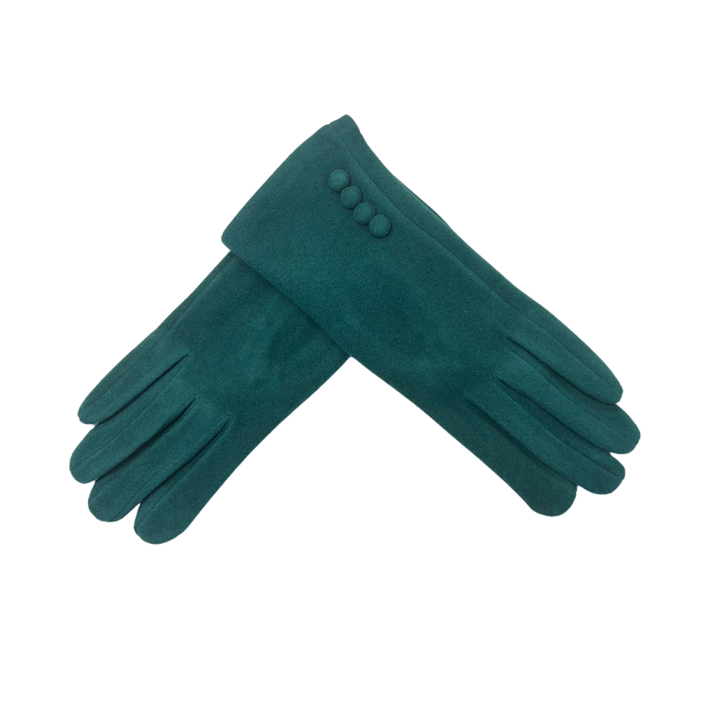 Four Button Touchscreen Plain Colour Gloves